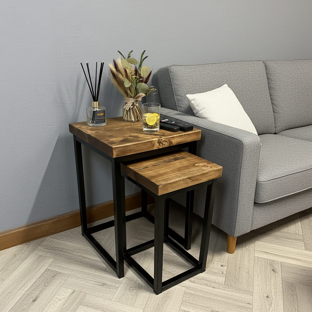 Rustic Industrial Nest Tables - D&R Rustics