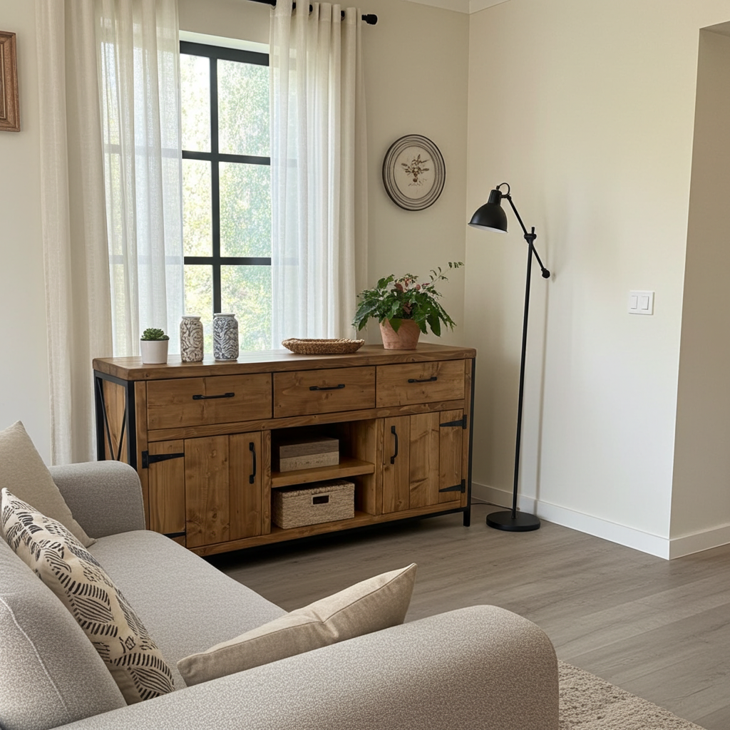 Rustic Industrial Sideboard - D&R Rustics