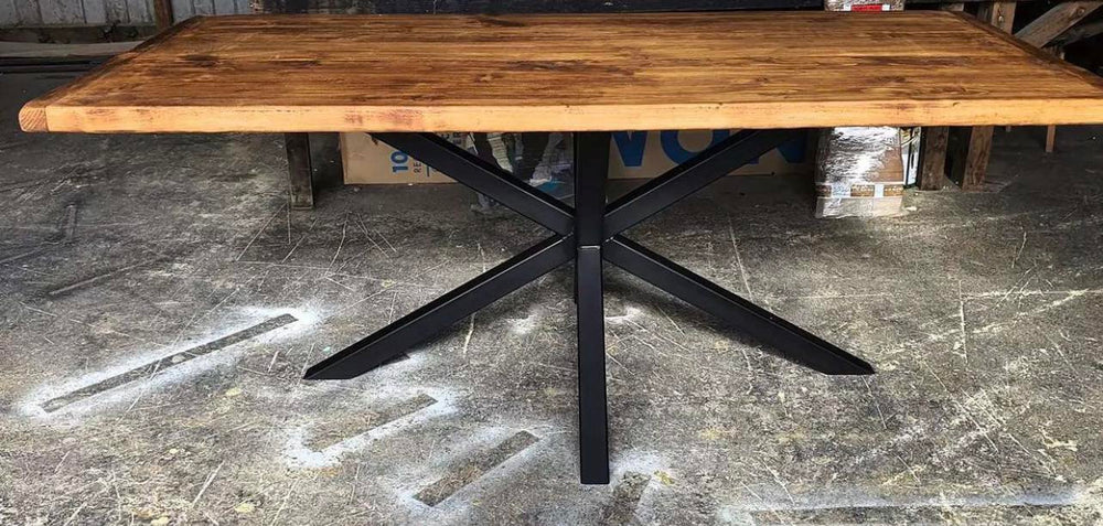 Spider Leg Rustic Industrial Dining Table - D&R Rustics