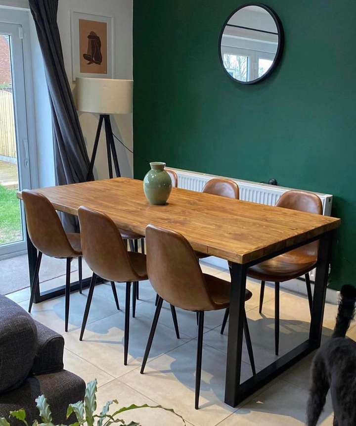 (Copy) Square Dining Table Set & Chairs - Handmade Rustic Industrial - D&R Rustics