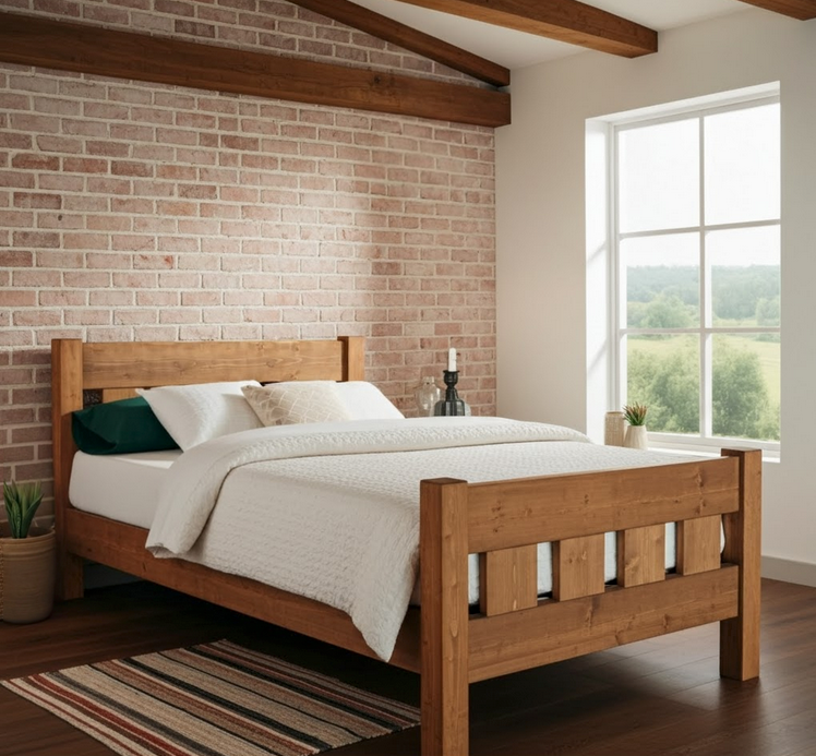 Reclaimed Chunky Farmhouse Bed - D&R Rustics