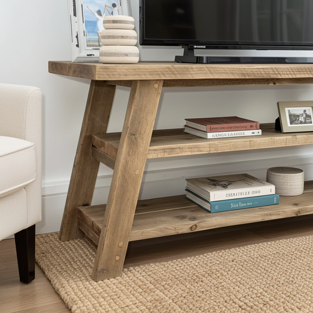 Trestle Rustic TV Unit/Entertainment Unit/ Reclaimed TV Unit