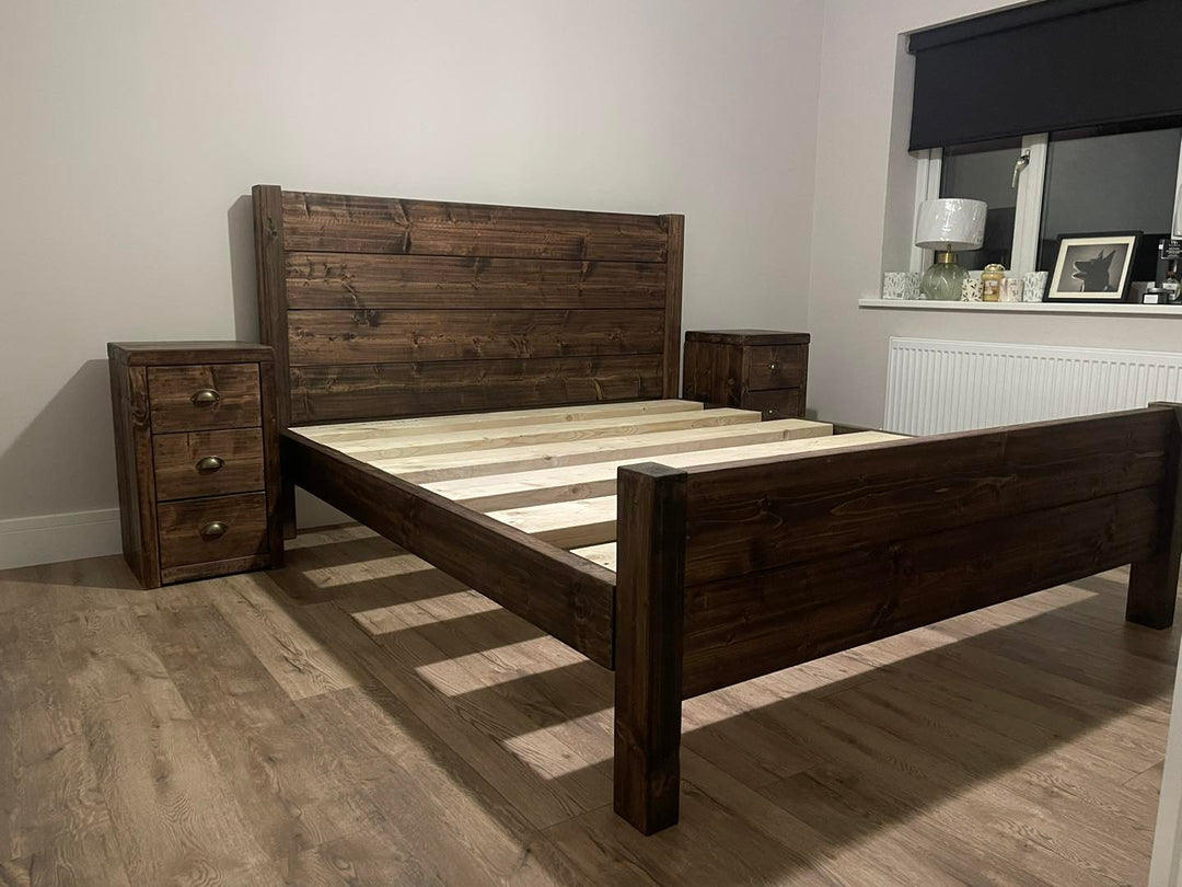 Rustic Reclaimed Wooden Chunky Bed - D&R Rustics