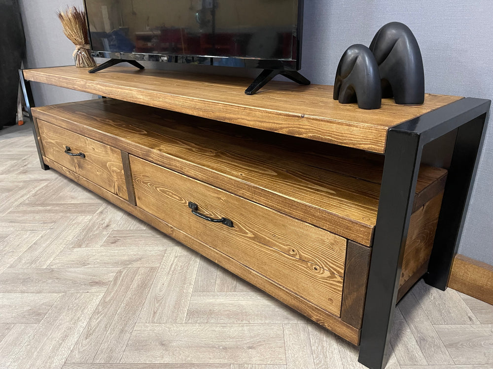 Rustic Industrial TV/Entertainment Unit - D&R Rustics