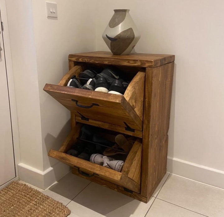 Rustic Hallway Shoe Storage Unit - D&R Rustics