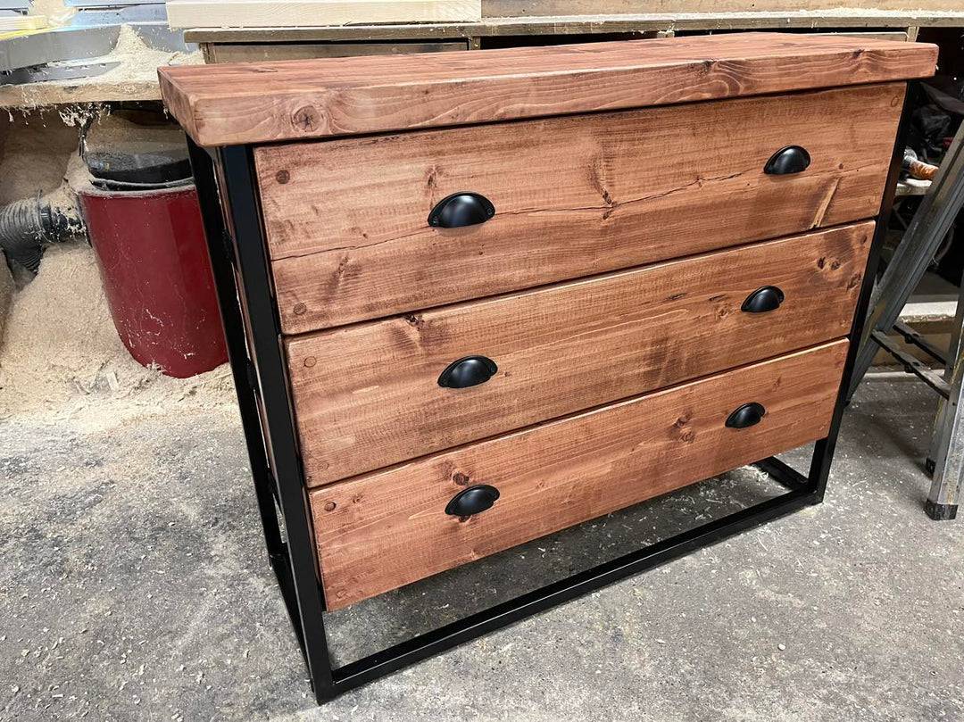 Rustic/Industrial Chest of Drawers (3) - D&R Rustics