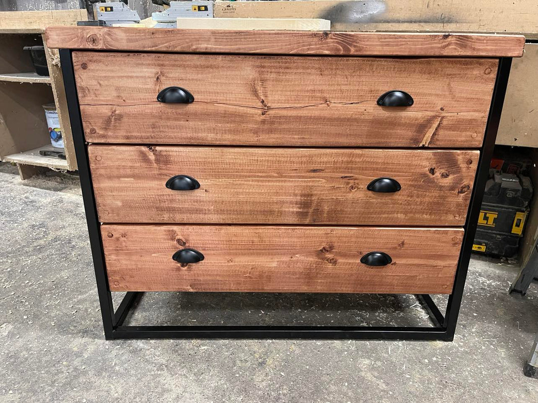 Rustic/Industrial Chest of Drawers (3) - D&R Rustics