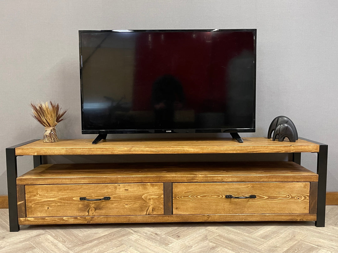 Rustic Industrial TV/Entertainment Unit - D&R Rustics