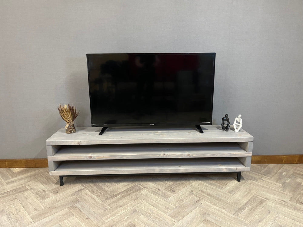 2 Tier Rustic Entertainment Tv Unit - D&R Rustics