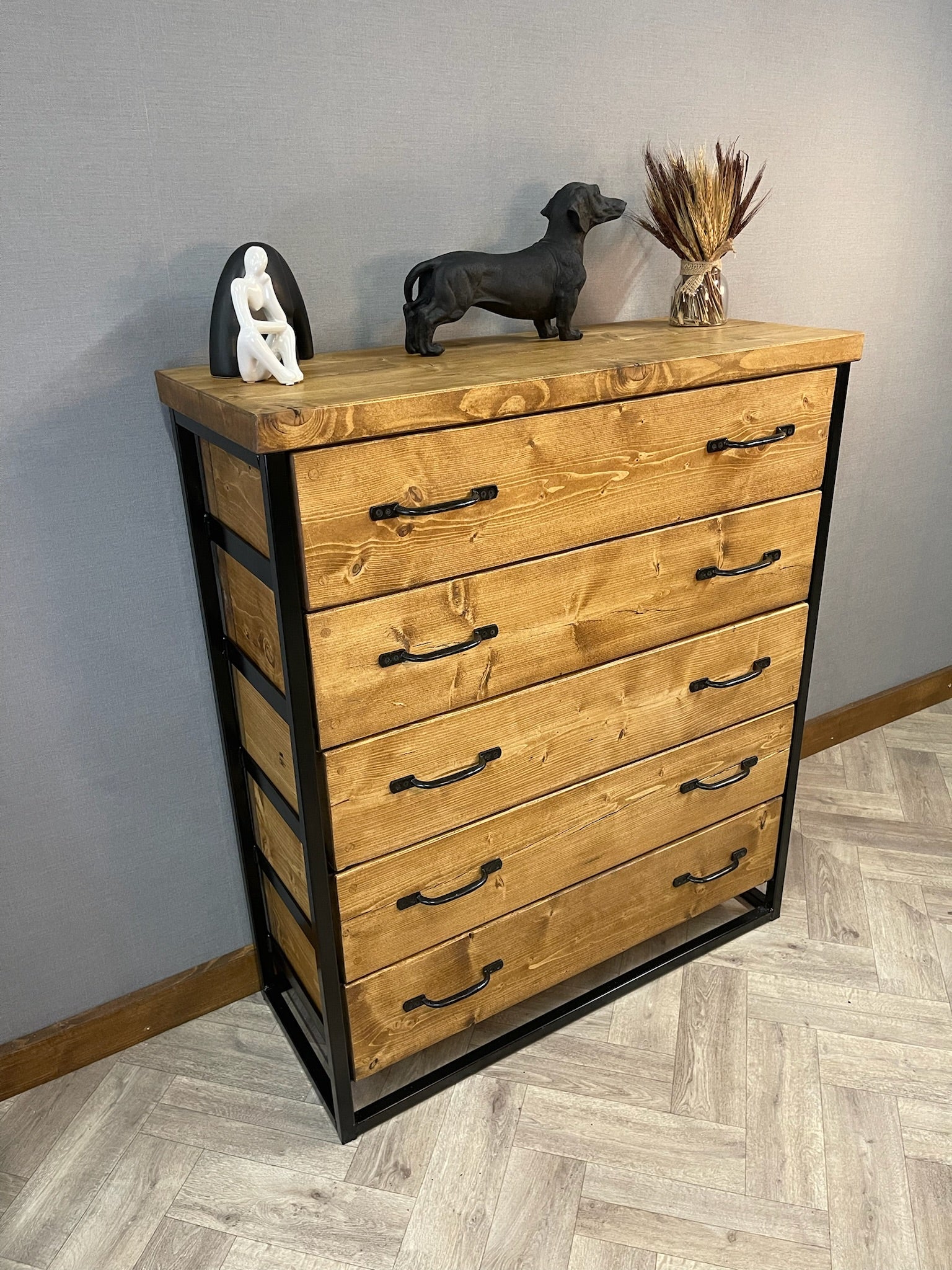 Rustic/Industrial Chest of Drawers (5)