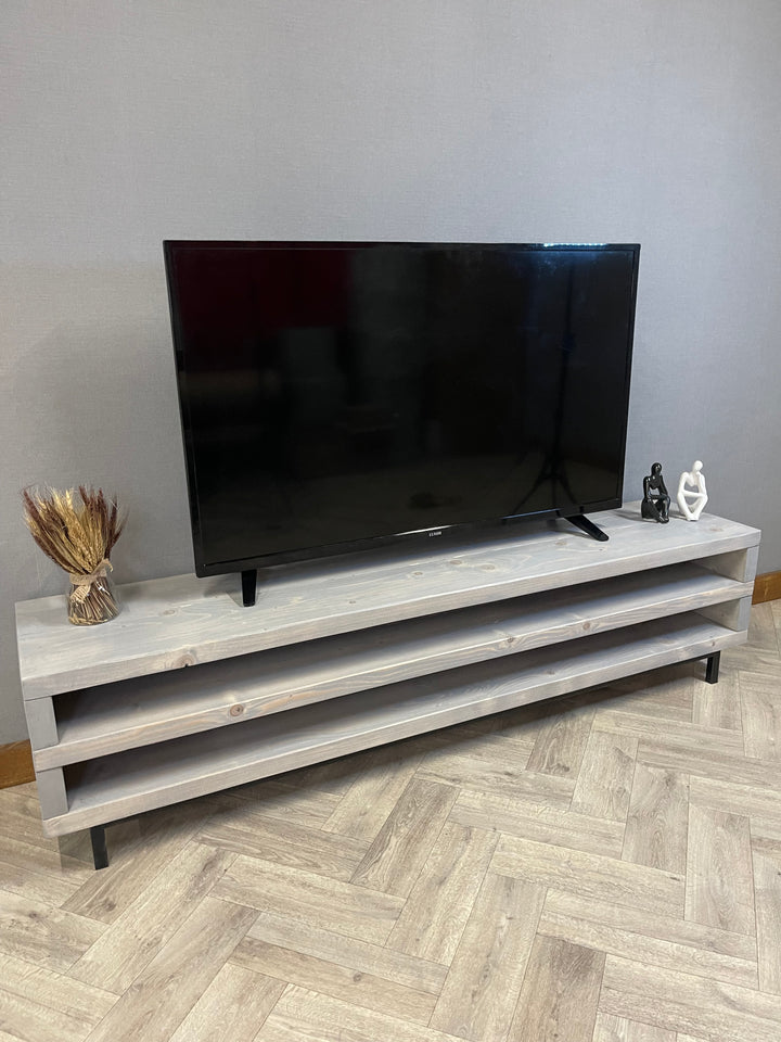 2 Tier Rustic Entertainment Tv Unit - D&R Rustics