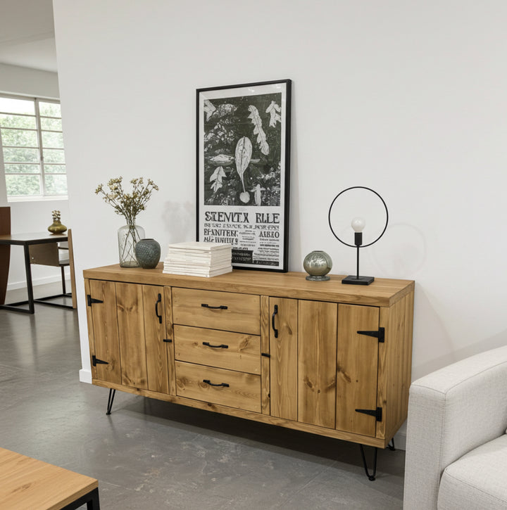 Rustic Hairpin Sideboard