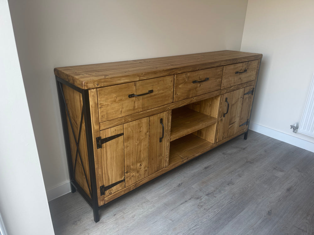 Rustic Industrial Sideboard - D&R Rustics
