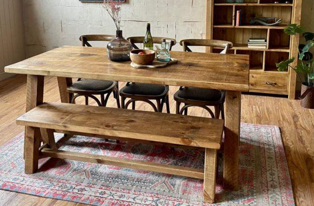 Knotwood Dining Table set - A Frame Legs - D&R Rustics