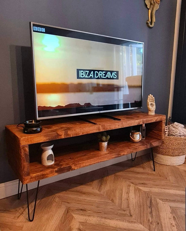 Hairpin TV/Entertainment Unit - Handmade - D&R Rustics